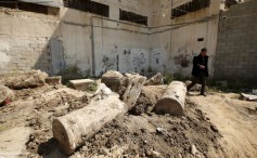 Workers find remnants from Byzantine church in Gaza