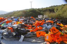 Abandoned life jackets in Lesbos giving new hope to refugees