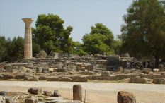 Αρχαία Ολυμπία: Αναστηλώθηκε σπάνιος κίονας της εποχής των Πτολεμαίων