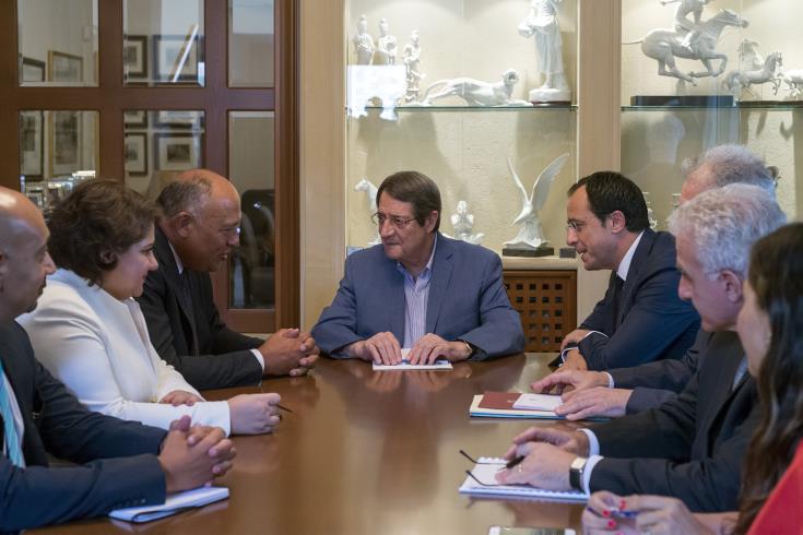 Τον Νοέμβριο τριμερής σύνοδος κορυφής Ελλάδας-Αιγύπτου-Κύπρου, όπως ανακοινώθηκε μετά τη συνάντηση του Κυπρίου Προέδρου με τον Αιγύπτιο ΥΠΕΞ στη Λεμεσό