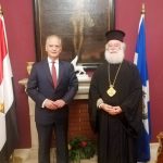 Patriarch of Alexandria Theodore II welcomed new Greek Ambassador to Egypt N. Garilidis
