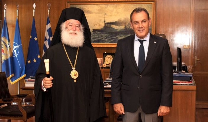Με τον Υπουργό Εθνικής Άμυνας Ν. Παπαγιωτόπουλο συναντήθηκε στην Αθήνα ο Αλεξανδρείας Θεόδωρος (ΦΩΤΟ)