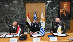 Υπογραφή Προγράμματος Τριμερούς Αμυντικής Συνεργασίας Κύπρου, Ελλάδας και Αιγύπτου για το έτος 2022