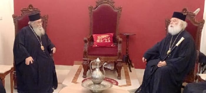 Τηλεφωνική επικοινωνία του Μακαριωτάτου με τον Αρχιεπίσκοπο Σιναίου
