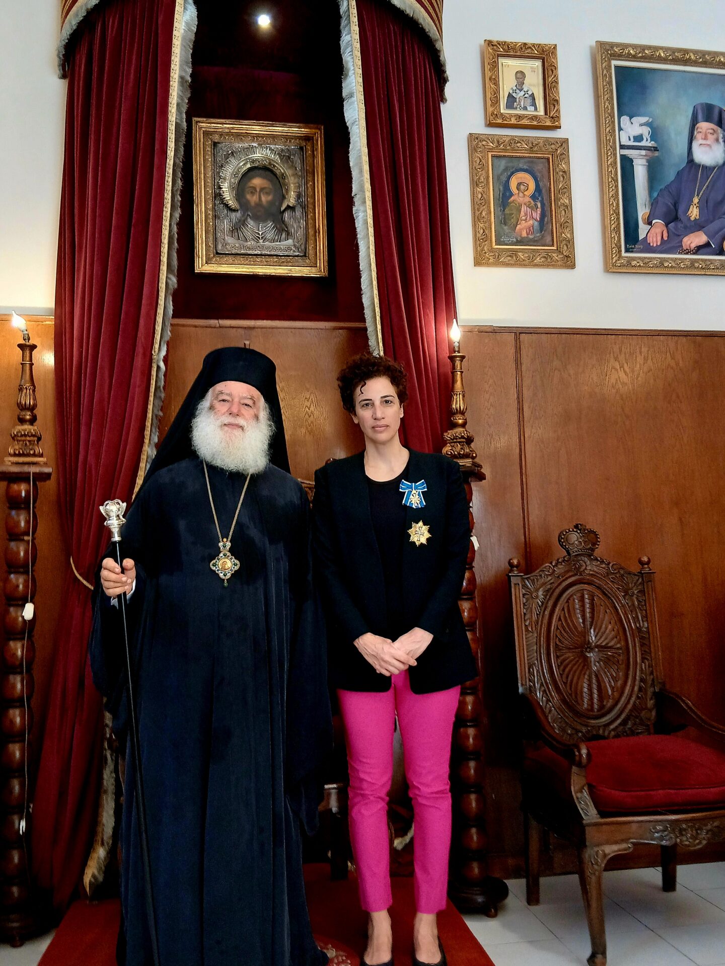 Ο Μακαριώτατος τίμησε την απερχόμενη Πρέσβη της Κύπρου
